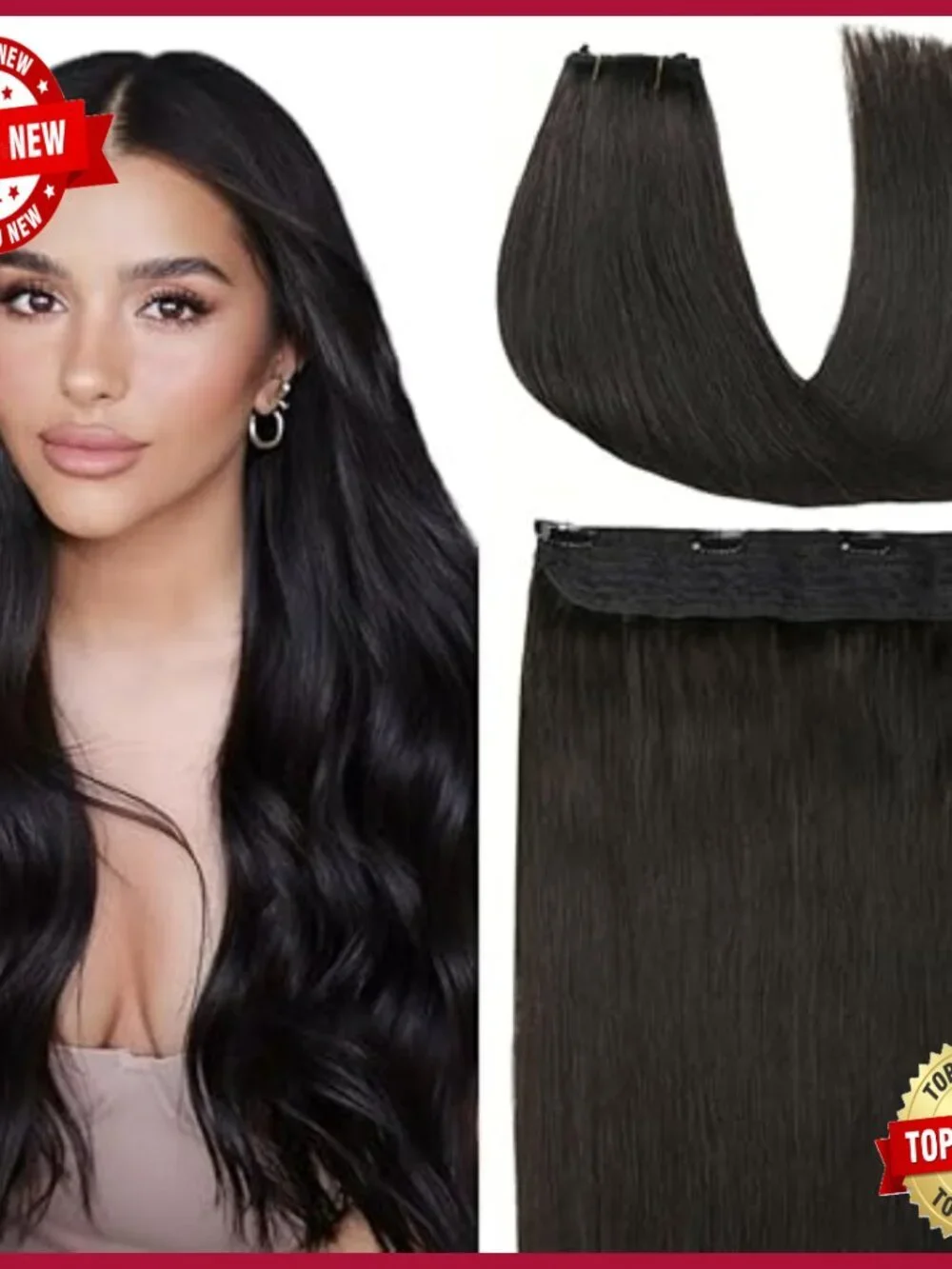 18 Inch Real Human Hair Extensions, Invisible Wire, 85g Volume